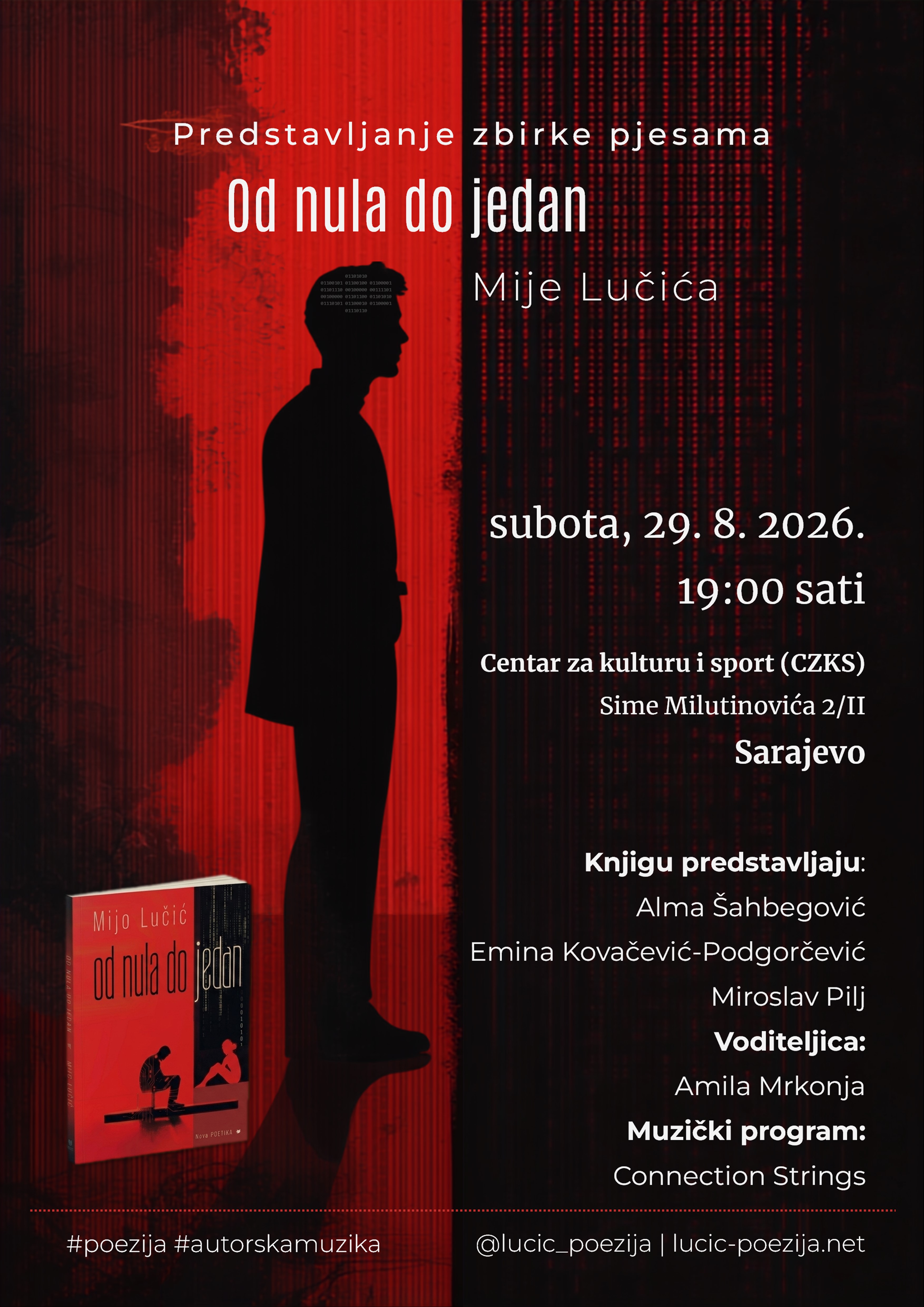 Plakat za promociju zbirke Od nula do jedan u Sarajevu